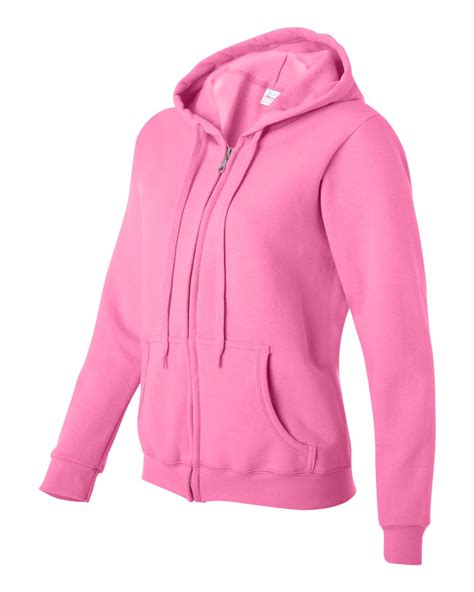 full zip ladies hoodie pink   choose design
