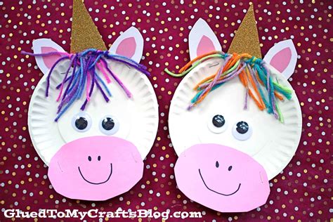 paper plate unicorn kid craft   crafts  kids crafts