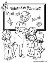 Teacher Coloring Pages Thank Printable Color Getcolorings Print sketch template