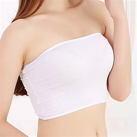 Girl Cotton Intimates Summer Simple Style Solid Color Sleeveless Tube