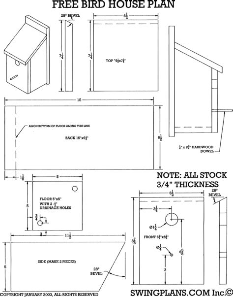 bird house plans   build diy woodworking blueprints