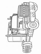 Truck Coloring Peterbilt Semi Drawing Template sketch template