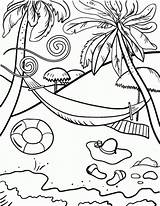 Coloring Pages Beach Print sketch template
