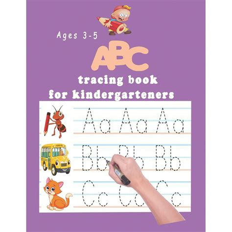 abc tracing book  kindergartners  alphabet preschool practice