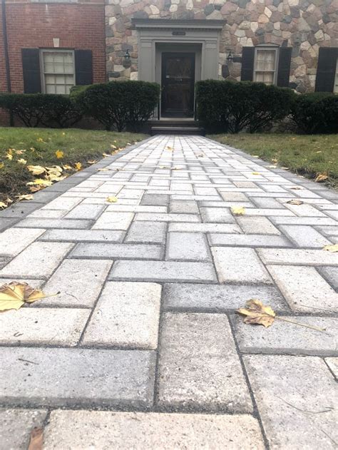 paver walkway project  brick design   brick