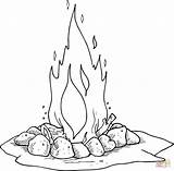Coloring Campfire Camping Fire Printable Camp Printables �עומר לג יצירה Scout Drawing Dot sketch template