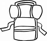 Backpack Camping Coloring Drawing Pages Lover Mountain Netart Choose Board sketch template