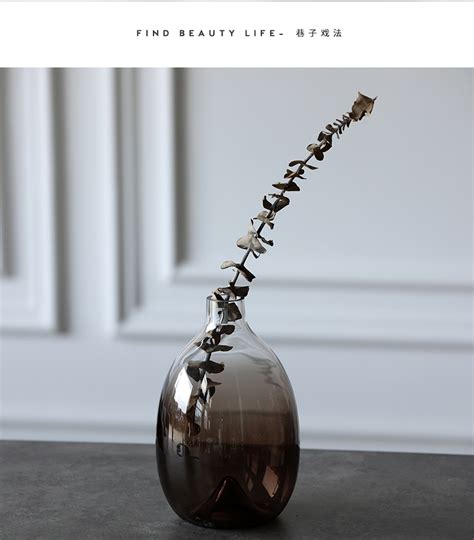 ma。北欧丨餐桌玻璃花瓶透明摆件插花干花花器文艺简约现代装饰品 美间设计
