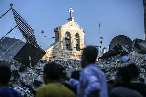 historic greek orthodox church  gaza hit  deadly missile strikes