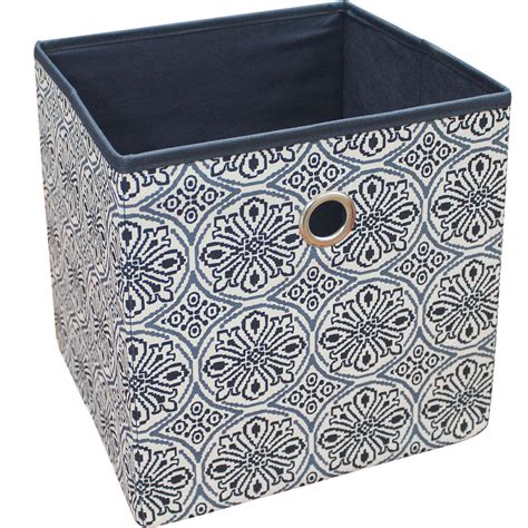 mainstays collapsible fabric cube storage bins    set   blue meda walmart