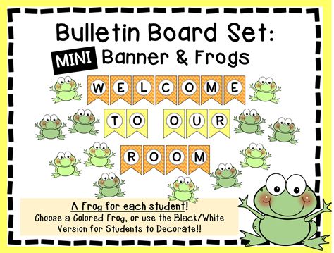 frog bulletin board set    room   teachers