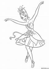 Coloring Pages Ballerina Disney Princess Barbie Choose Board Dance sketch template