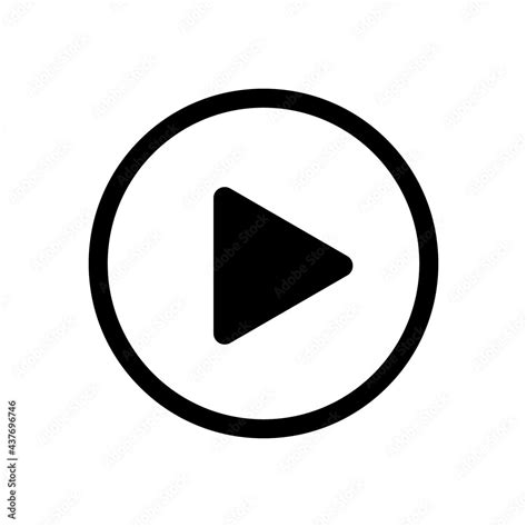 play button icon play video sign arrow symbol player black triangle