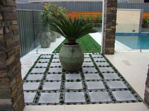 inspire     grass tiles   garden  ideas