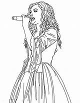 Taylor Swift Coloring Sing Color sketch template
