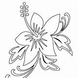 Coloring Pages Tropical Flower Flowers Printable Coloringkids Hawaiian Color sketch template