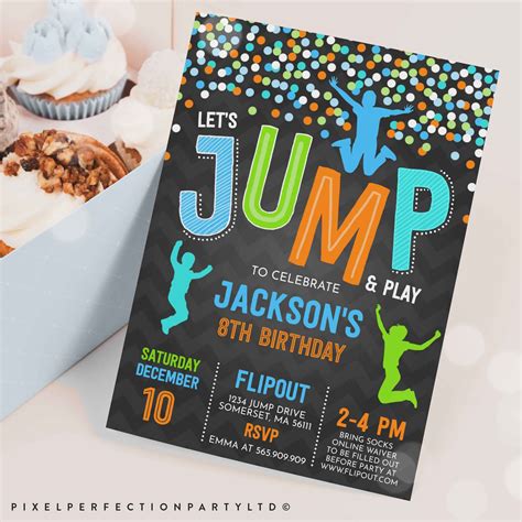 trampoline invitation trampoline park invitation trampoline party