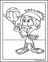 Basketball Coloring Pages Spin Colorwithfuzzy Sheet sketch template