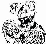 Coloring Pages Fnaf Scary Nightmare Freddy Fredbear sketch template
