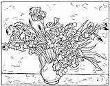 Gogh Irises Ausmalbilder Pintar Fotografías Ausmalbild Famosas Retratos Vídeos Pintores Girasoles sketch template