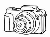 Camera Drawing Coloring Sketch Canon Clipart Easy Pages Cameras Simple Sony Photography Kids Cliparts Color Colouring Printable Dibujo Digital Clip sketch template
