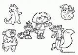 Dora Coloring Pages Explorer Printable Swiper Benny Map Boots Isa Print Nick Jr Colouring Princess Cartoon Zainetto Together Clipart Kids sketch template