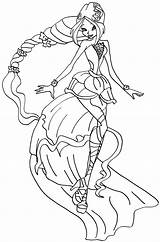 Winx Pages Coloring Princess Stella Mermaid sketch template