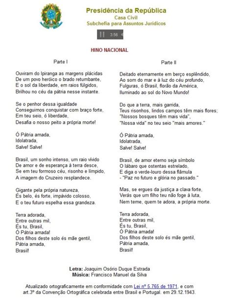 hino nacional brasileiro arls caetano nacarato