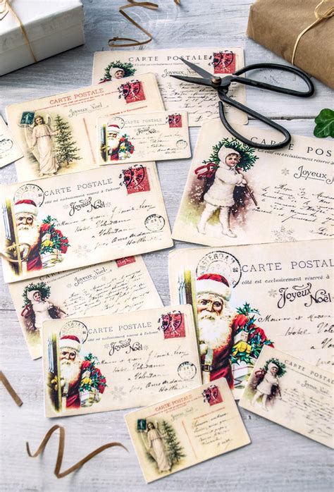 vintage french christmas postcards