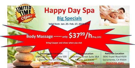 happy day spa    reviews massage therapy  riley