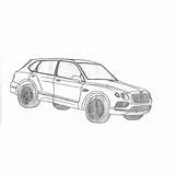 Bentley Bentayga sketch template