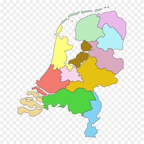 kaart nederland provincies vector clipart  pinclipart
