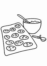 Cookies Coloring Baking Pages Done Color Popular sketch template