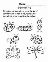 Symmetry Printables Insect Theme sketch template