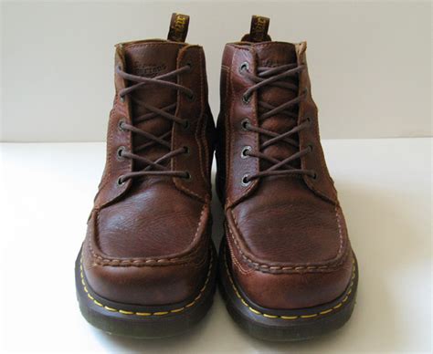 martens leather wallebee brown boots mens size