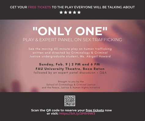 only one play and expert panel on sex trafficking