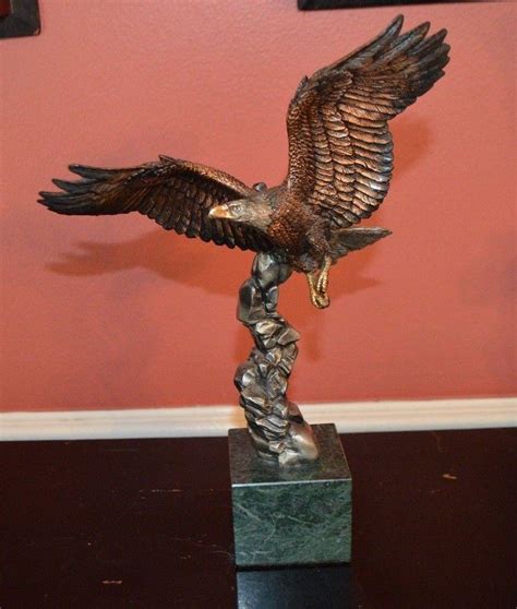 1993 Legends Bronze Eagle Spiral Flight Sculpture By K Cantrell 1826