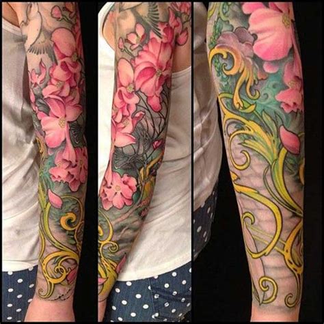 30 Fabulous Floral Sleeve Tattoos For Women Tattooblend