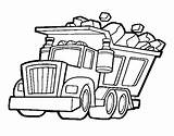 Truck Loaded Coloring Trucks sketch template