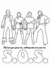 Abba Groovy 60s Mammamia Popculture Coloringpages Lineart sketch template