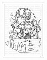 Coloring Fairy Pages House Cottage Colouring Teapot Printable Adult Choose Board Kids Color sketch template