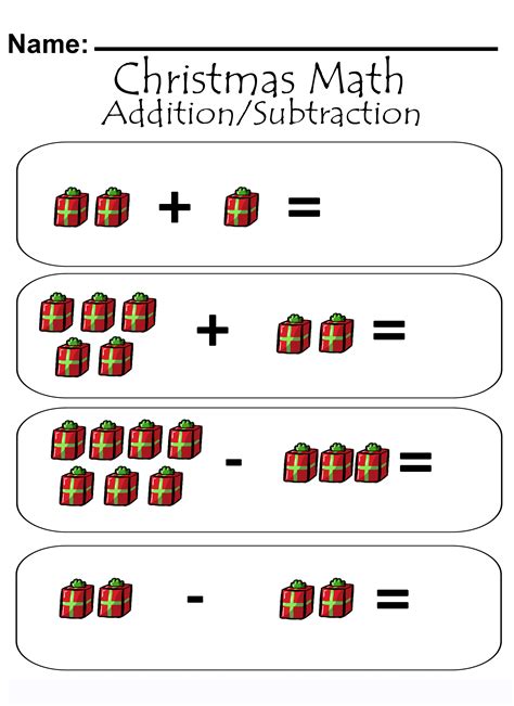 christmas math worksheets  printable  blog