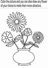 Coloring Flower Pot Drawing Pages Plant Kids Flowers Kid Printable Victorious Step Line Children Generic Constellation Justice Print Getdrawings Worksheets sketch template