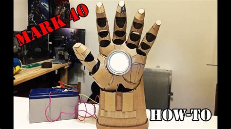 iron man hand  cardboard iron man style glove lets