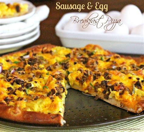 sausage  egg breakfast pizza melissassouthernstylekitchencom