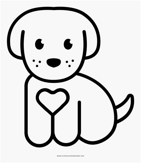 puppy coloring page cartoon simple dog drawing hd png