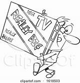 Tv Big Toonaday Carrying Really Cartoon Man Outline 2021 sketch template