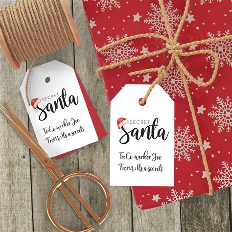 secret santa gift tags  printable
