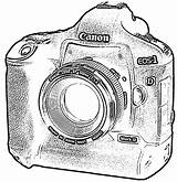Camera Drawing Canon Tumblr Clipart Vintage Clip Cliparts Library Getdrawings Clipground sketch template