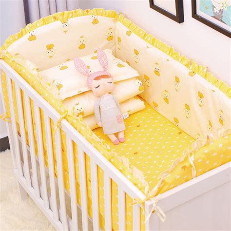 baby bed bumper baby crib bumper protector  cotton print soft safe